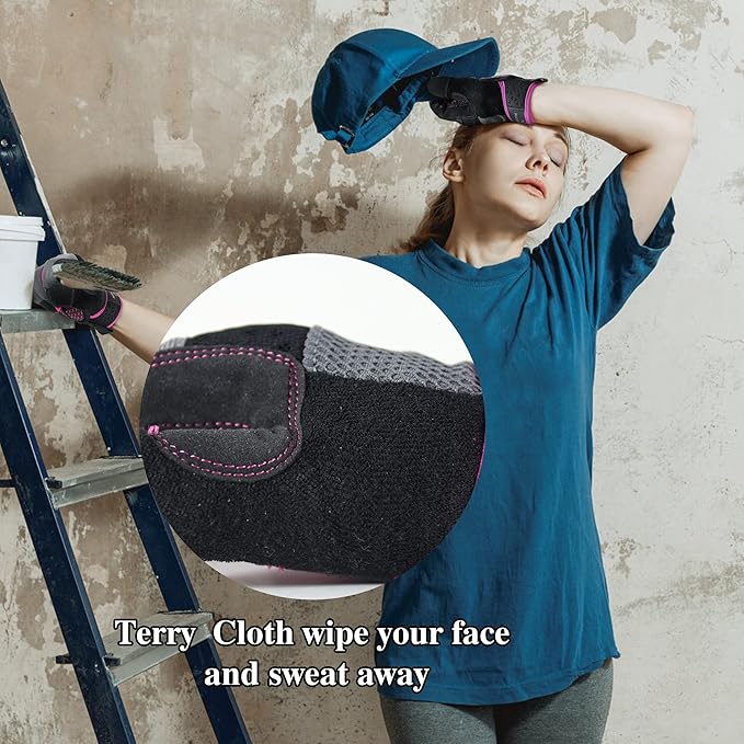 HANDLANDY Women Safety Work Gloves Utility Touch Screen Working Grip Glove for Yardwork Gardening Breathable Mechanic Gloves-VerdiqueGarden