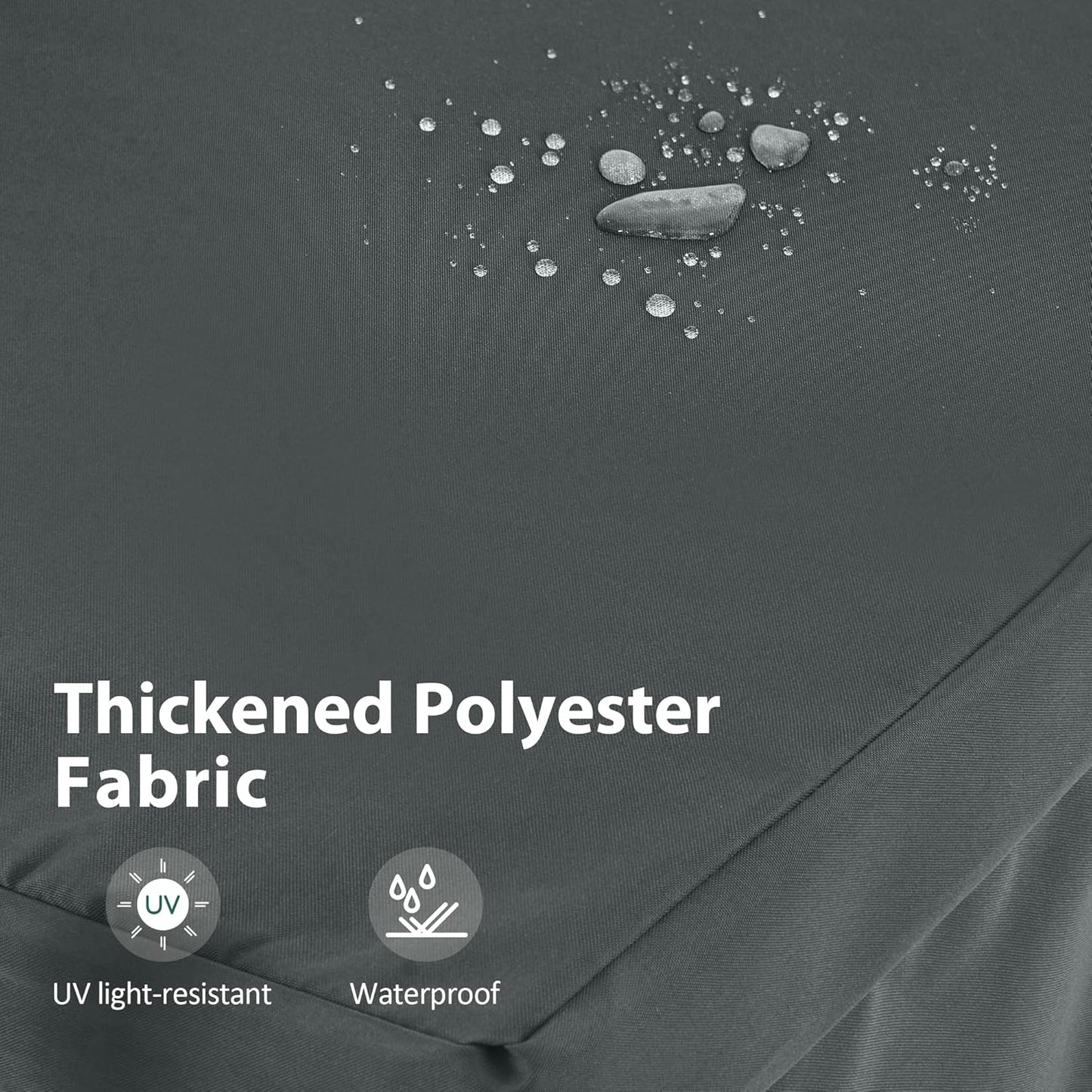 MCombo 2-3 Person Outdoor Patio Swing Chair, Convertible Canopy Hanging Swing Glider Lounge Chair, Removable Cushions, 4003 (Dark Gray)-VerdiqueGarden