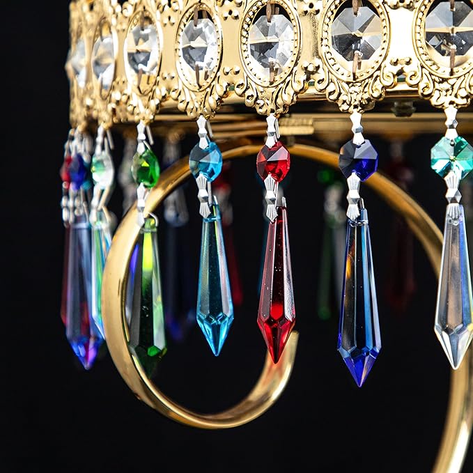 HDCRYSTALGIFTS 30pcs 55mm Multi-Color Crystal Icicle Pendant Chandelier Prisms Drops Lamp Candle Holders Curtain DIY Parts-VerdiqueGarden
