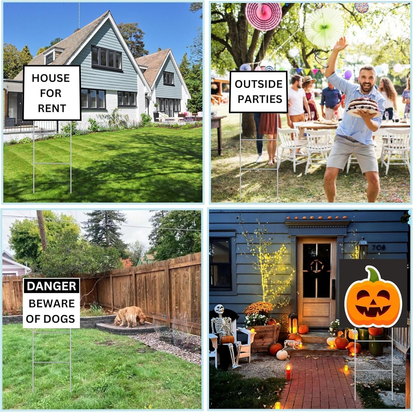 Tacmaster Wire Metal Yard and Sign H Stakes – Durable Blank Lawn Sign Posts for 4mm Corrugated Panels, Real Estate Signs, Waterproof and Wind Resistant, Ideal for Outdoor Use, 24"x10" – 50 Pack-VerdiqueGarden