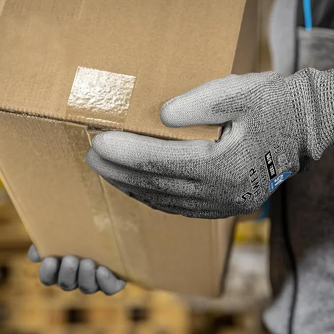 Schwer 240 Pairs ANSI A5 Cut Resistant Work Gloves, Cut Proof Gloves with PU Coating, Used for Metal Fabrication, WoodWorking, Construction, Non Slip, Durable, M, CR3088-VerdiqueGarden