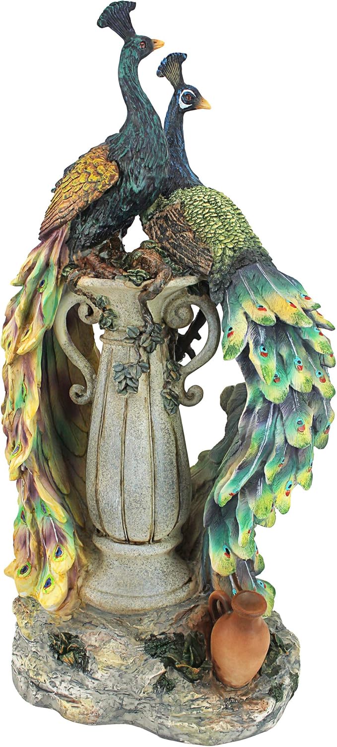 Design Toscano Peacocks in Paradise Statue-VerdiqueGarden