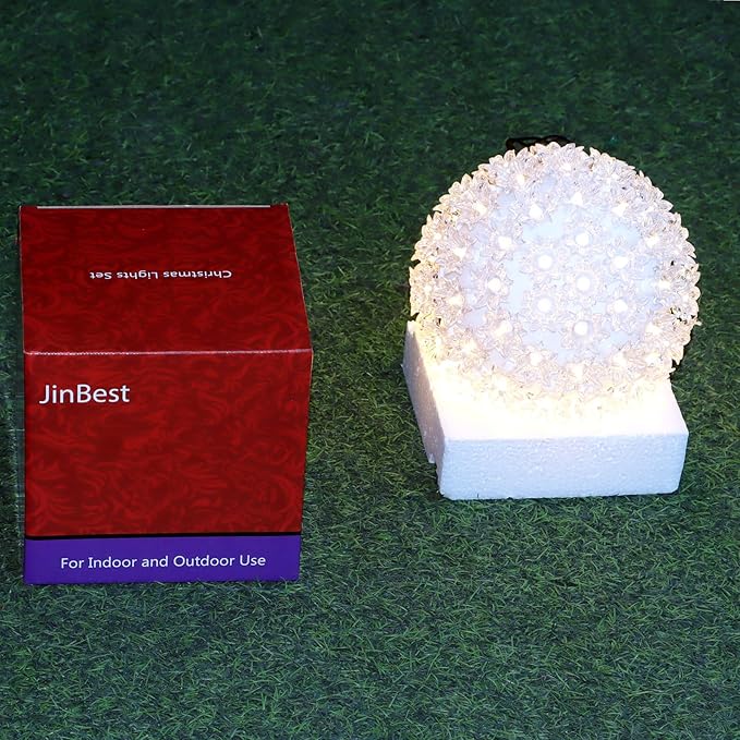 100 Clear Warm Christmas Sphere Light, UL Certified and Commercial Grade 7.5 Inches Hanging Sphere, for Indoor and Outdoor Party, Garden, Gate, Patio, Trees.-VerdiqueGarden