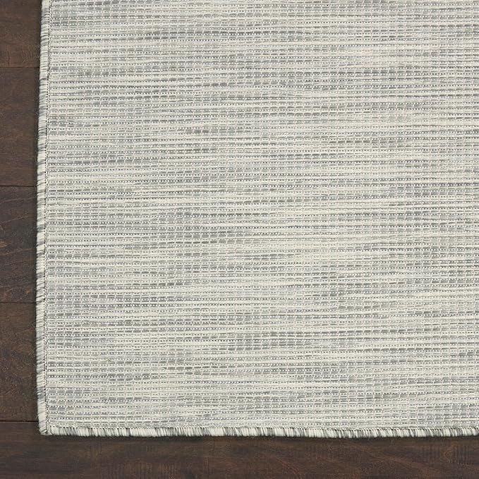 Nourison Home Positano 9' x 12' Light Grey Modern Indoor/Outdoor Rug Polypropylene-VerdiqueGarden