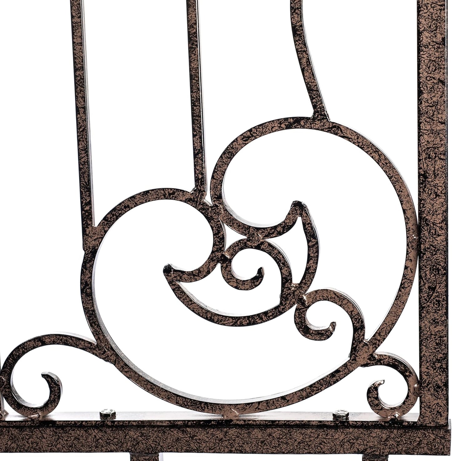 H Potter 8 Foot Tall Garden Trellis Wrought Iron Heavy Scroll Metal Decoration Lawn Patio and Wall Decor Screen for Rose Clematis Ivy Weather Resistant Patio Deck Wall Art X Large-VerdiqueGarden