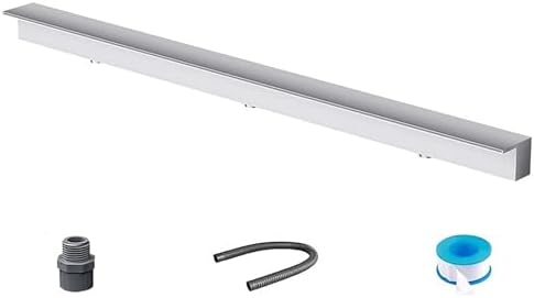 Waterfall Spillway 72 Inch - Garden Fountain Waterfall Embedded Mounting, Heavy Duty Stainless Steel Spray Water Accessories for Pond and Patio-VerdiqueGarden