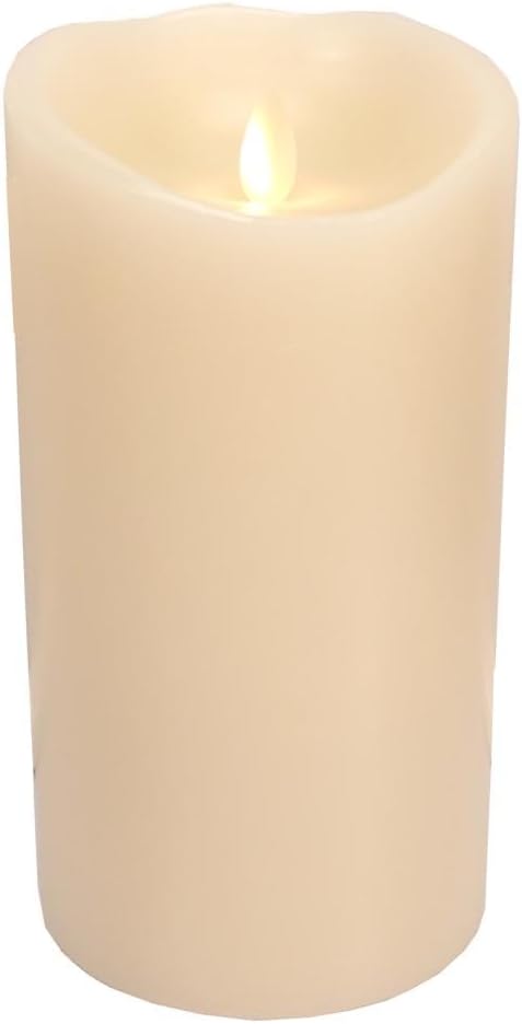 RAZ IMPORTS INC Push Flame Flameless Battery Operated LED Pillar Candle Ivory 4.5"x 7.5" for Home Décor, Holiday and Gift-VerdiqueGarden