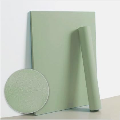 Dimoon 394''x17.3'' Green Skin Peel and Stick Wallpaper Contact Paper Modern Self Adhesive Wall Paper Removable Renter Friendly Textured Solid Color Vinyl Roll (394''x17.3'',Light Green Skin)-VerdiqueGarden