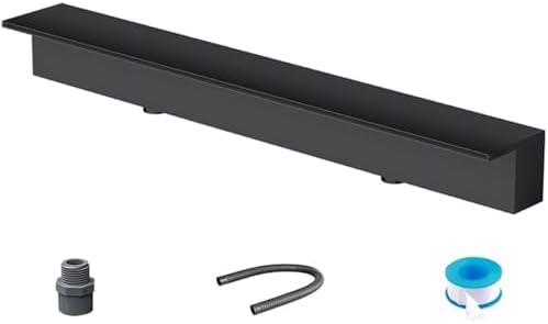 Waterfall Spillway 72 Inch - Garden Fountain Waterfall Embedded Mounting, Heavy Duty Stainless Steel Spray Water Accessories for Pond and Patio-VerdiqueGarden