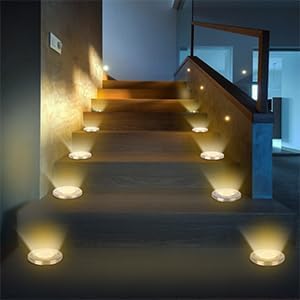 Solar Garden Lights Outdoor, 8 Packs Bright Solar Powered Ground Light with Updated 12 LEDs, Waterproof Disk Warm Flat Lights for Garden Patio Yard Deck Lawn Walkway Landscape Decor-VerdiqueGarden