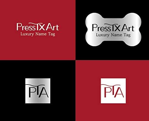 [Press TX Art] 40 Pcs Round(Circle), Bone, Rectangle, Heart Anodized Aluminum Stamping Blanks Tags 10 Mixed Colors Metal Engraving ID Name Tags with Rings (Bone in 10 Colors)-VerdiqueGarden