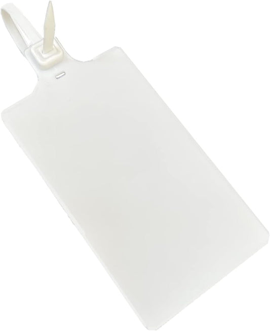 Blank Waterproof Plastic Tags for Labeling Marker Ties Large Tag Fastener Zip Tie Label Security Seal Tags 2.28"×3.94" 200pcs,White-VerdiqueGarden