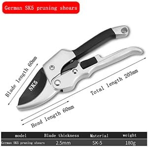 Garden clippers, premium Germany pruners, Work 3 times easier, professional pruning shears, cutting rose, flower, hedge, stem, tree, Sharp gardening scissors, Arthritis weak hand snips (Japanese-1, 1)-VerdiqueGarden