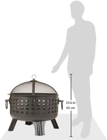 Amazon Basics 27 inch Steel Round Lattice Fire Pit-VerdiqueGarden