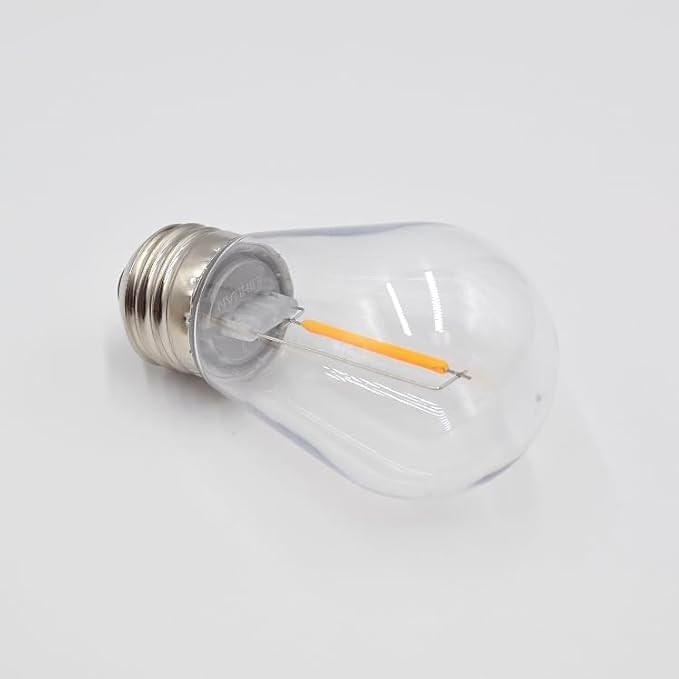 Hometown Evolution, Inc. E26 Commercial String Lights with 16 Gauge Wire (S14 LED Plastic, 50 Foot 25 Socket)-VerdiqueGarden