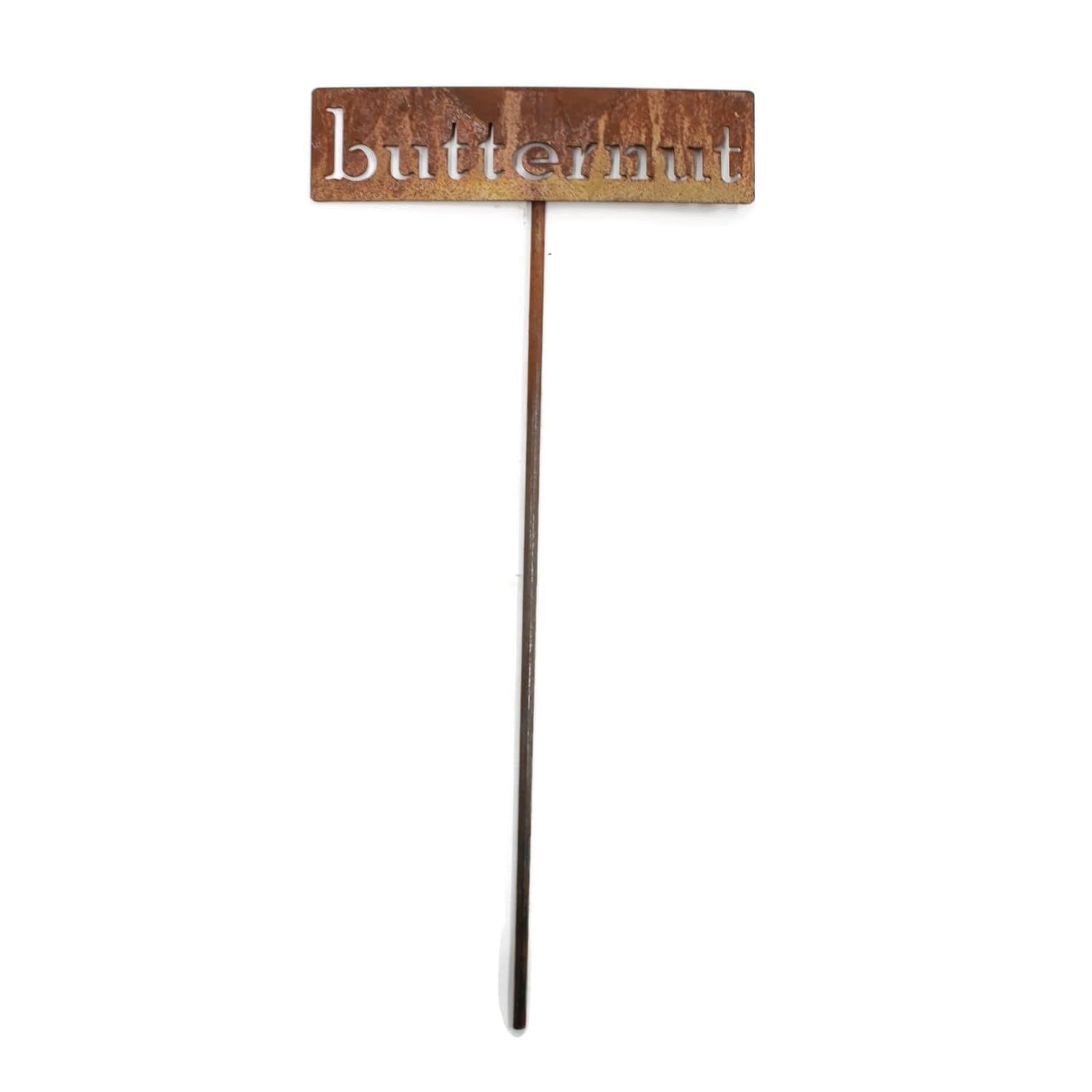 Classic Metal Garden Markers 19 Inches Tall (butternut, Naturally Rusted)-VerdiqueGarden