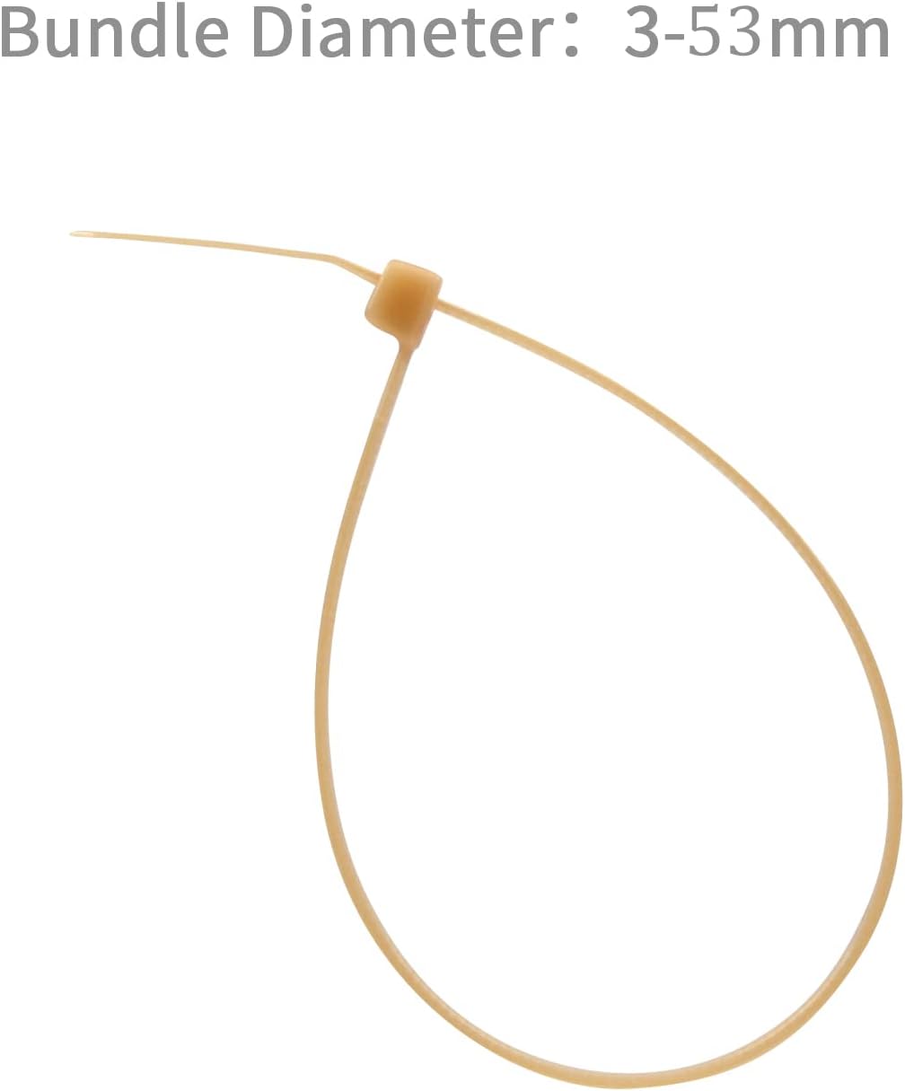 XINGO 100PCS Cable Zip Ties Heavy Duty, Premium Nylon Plastic Wire Ties with 50 Pounds Tensile Strength, Self-Locking Black Nylon Zip Ties for Indoor and Outdoor (12 inch, Gold)-VerdiqueGarden