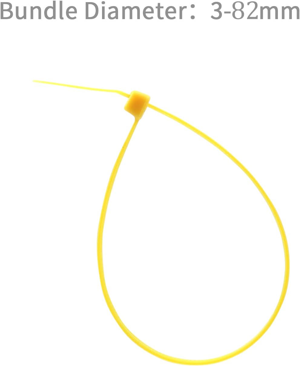 XINGO 100PCS Cable Zip Ties Heavy Duty, Premium Nylon Plastic Wire Ties with 50 Pounds Tensile Strength, Self-Locking Black Nylon Zip Ties for Indoor and Outdoor (12 inch, Yellow)-VerdiqueGarden