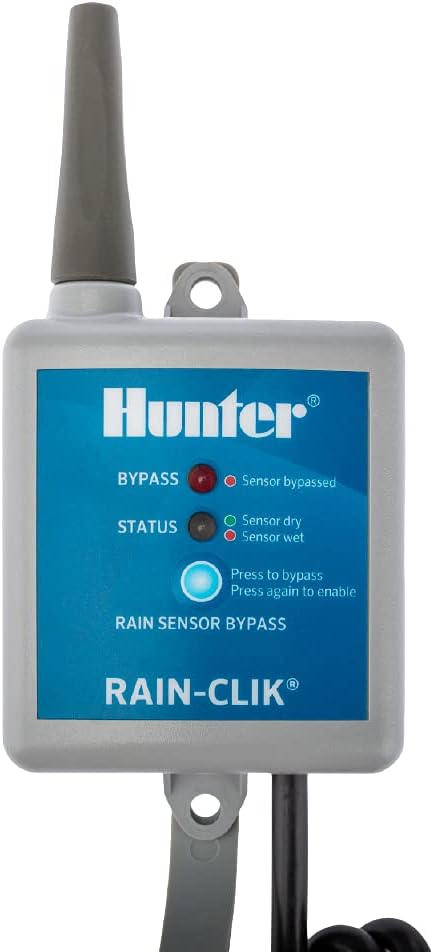 Hunter Industries WRFCLIK Hunter Clik, Wireless Rain/Freeze Sensor Combo (Includes Receiver and Transmitter), White-VerdiqueGarden