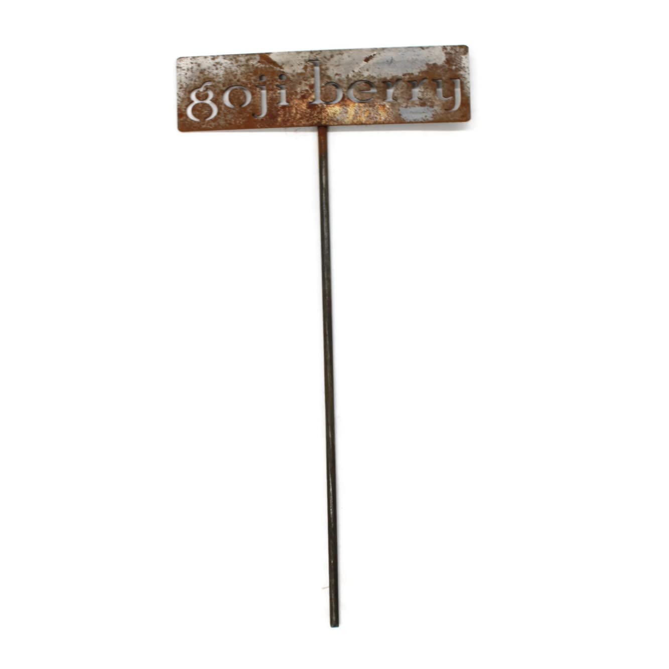 Classic Metal Garden Markers 19 Inches Tall (goji berry, Naturally Rusted)-VerdiqueGarden