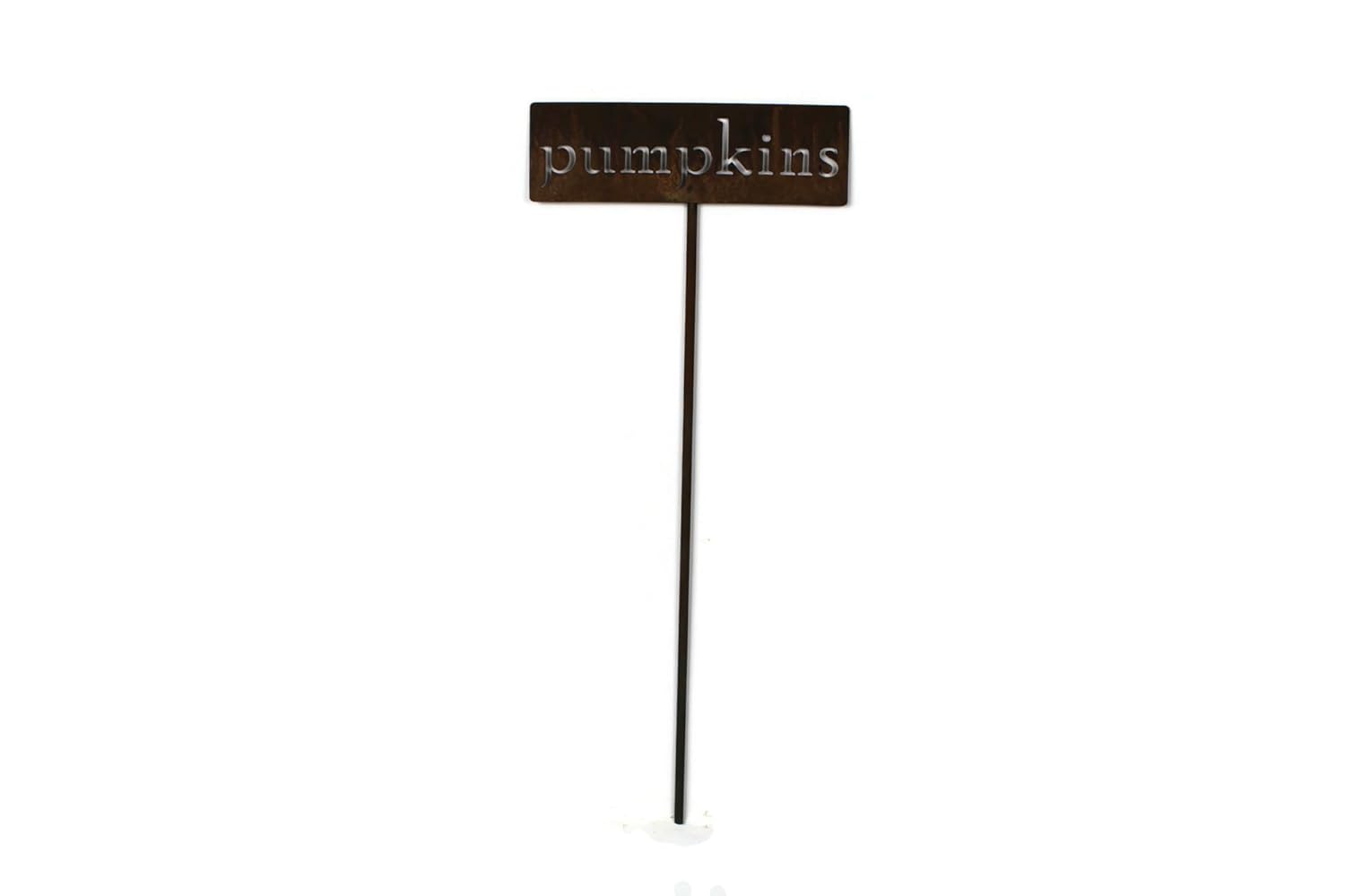 Classic Metal Garden Markers 19 Inches Tall (pumpkins, Naturally Rusted)-VerdiqueGarden