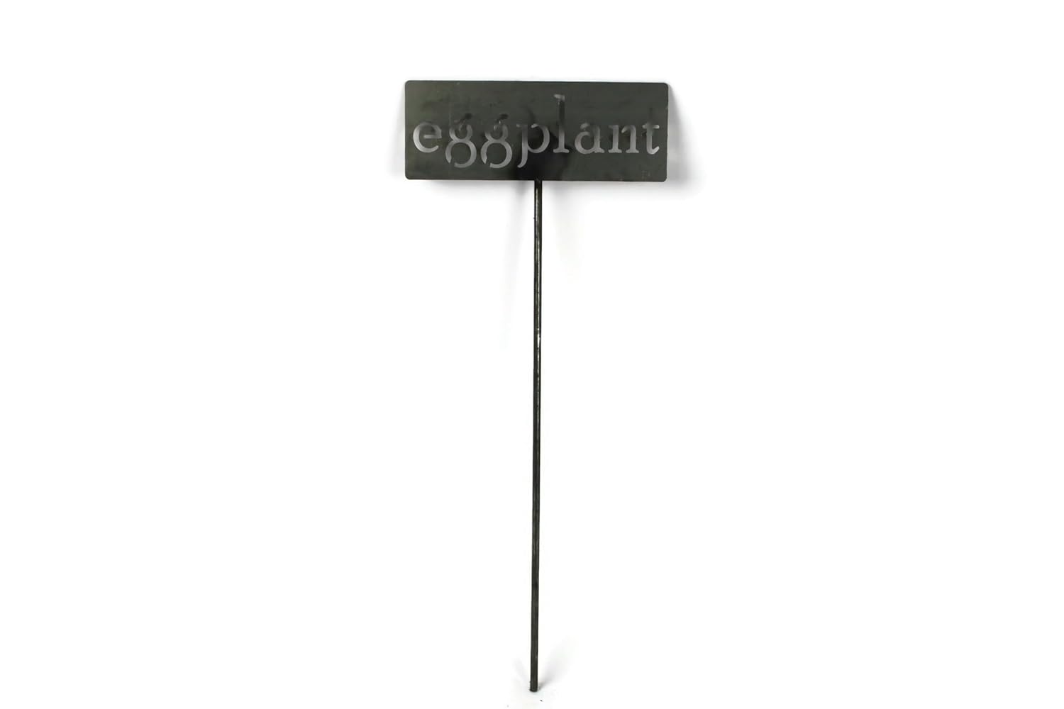 Classic Metal Garden Markers 19 Inches Tall (eggplant, Raw, Unfinished Steel (will rust with time))-VerdiqueGarden