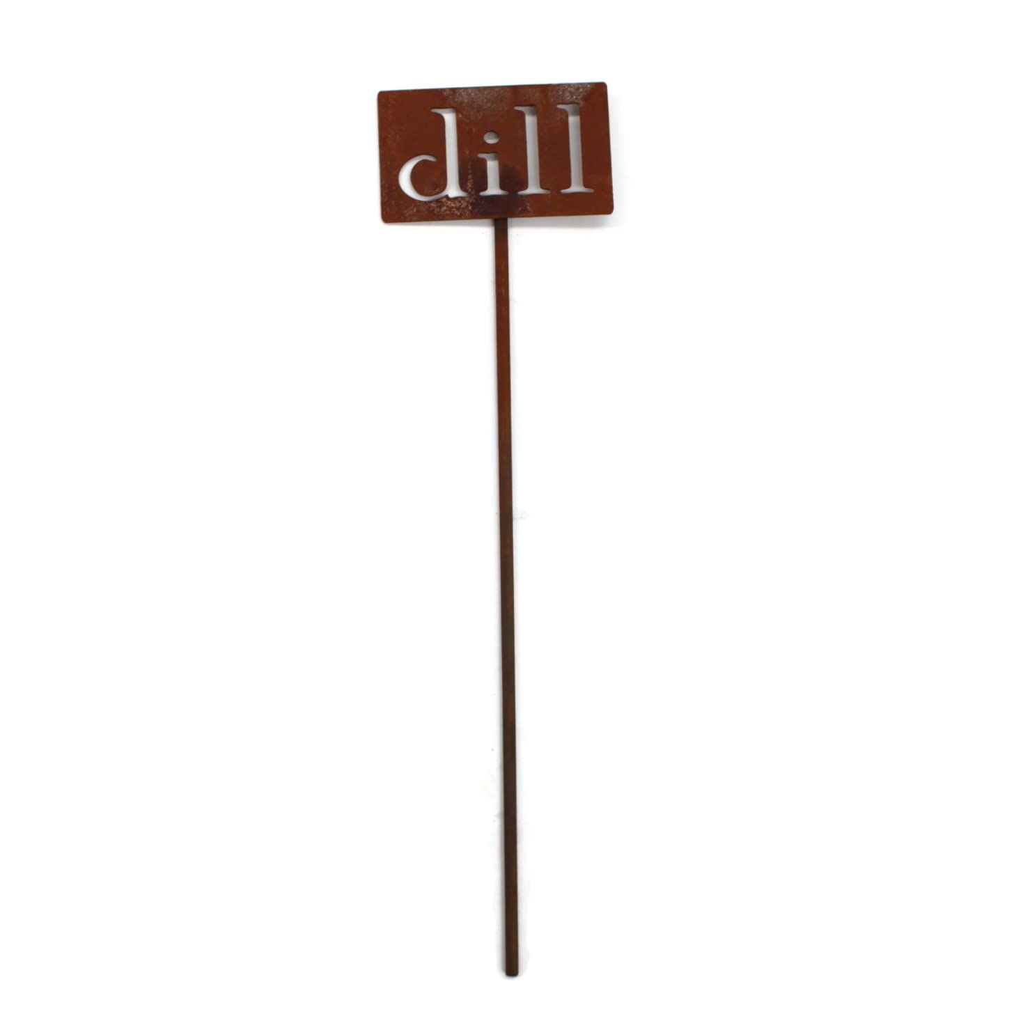 Classic Metal Garden Markers 19 Inches Tall (dill, Naturally Rusted)-VerdiqueGarden