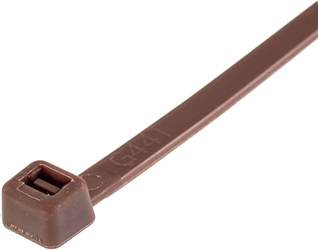 GTSE 4 Inch Brown Zip Ties, 100 Pack, 18lb Strength, UV Resistant Nylon Small Cable Ties, Self-Locking 4" Tie Wraps-VerdiqueGarden