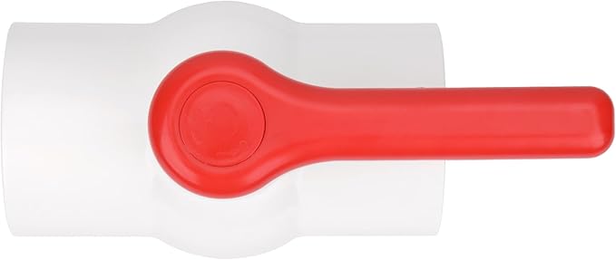 2-1/2" PVC Ball Valve Water Pipe Shut-off Valve Socket with Red T-Handle for Cold Water Supply lines, Irrigation Pipe fitting System(Socket x Socket), 2.50" PVC Water Shut-off Valves Fitting, SCH40-VerdiqueGarden