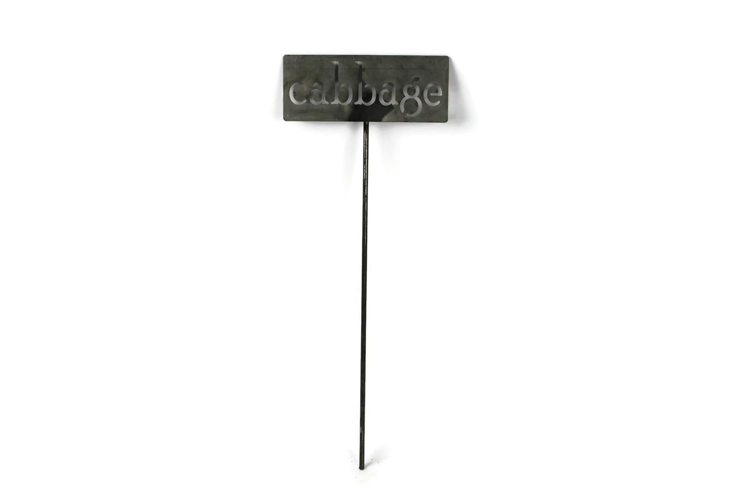 Classic Metal Garden Markers 19 Inches Tall (cabbage, Raw, Unfinished Steel (will rust with time))-VerdiqueGarden