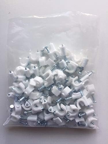 '-White 1/4" Drip Irrigation Tubing Mounting Clips, 25-Pack-VerdiqueGarden