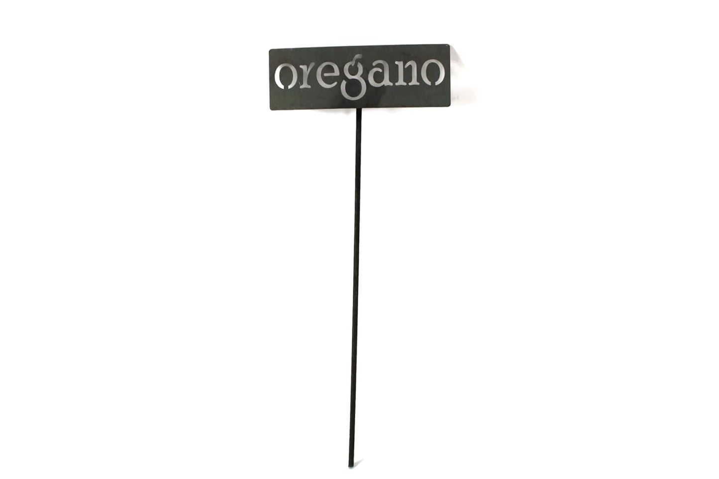 Classic Metal Garden Markers 19 Inches Tall (oregano, Raw, Unfinished Steel (will rust with time))-VerdiqueGarden