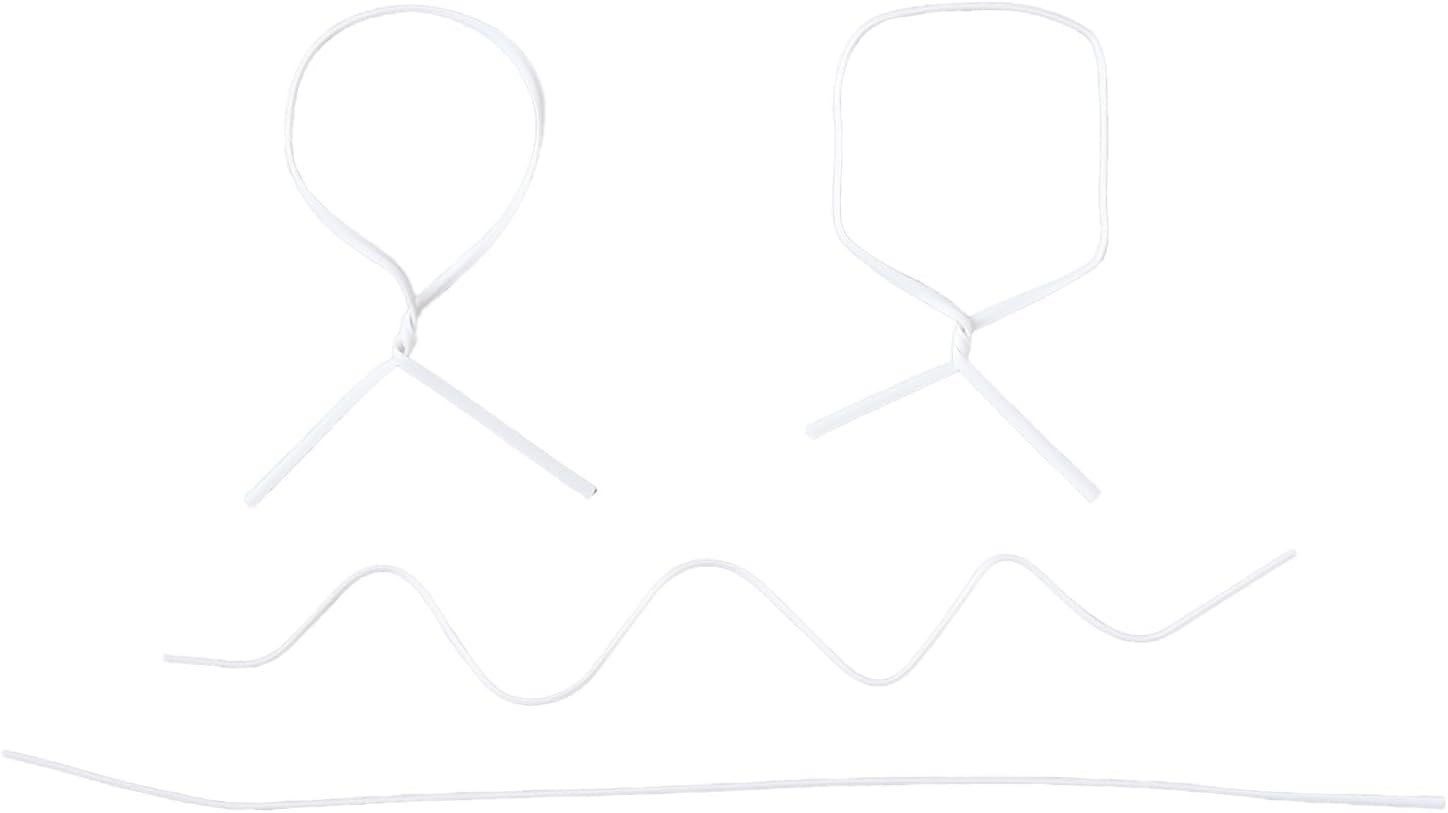 1000 pcs 10 inch White Cable Twist Ties Plastic Twist Ties with Rugged Metal Innercores Reusable Fastening Cable Cord Wire Ties-VerdiqueGarden