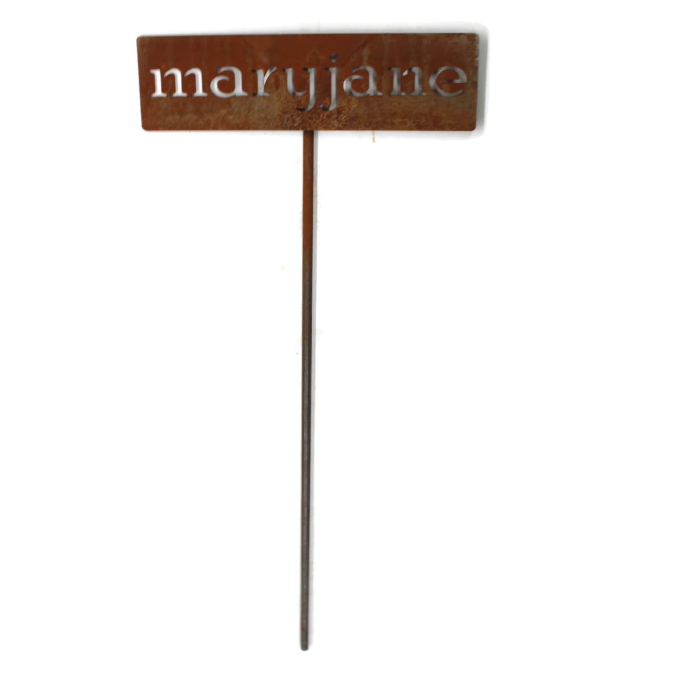 Classic Metal Garden Markers 19 Inches Tall (maryjane, Naturally Rusted)-VerdiqueGarden