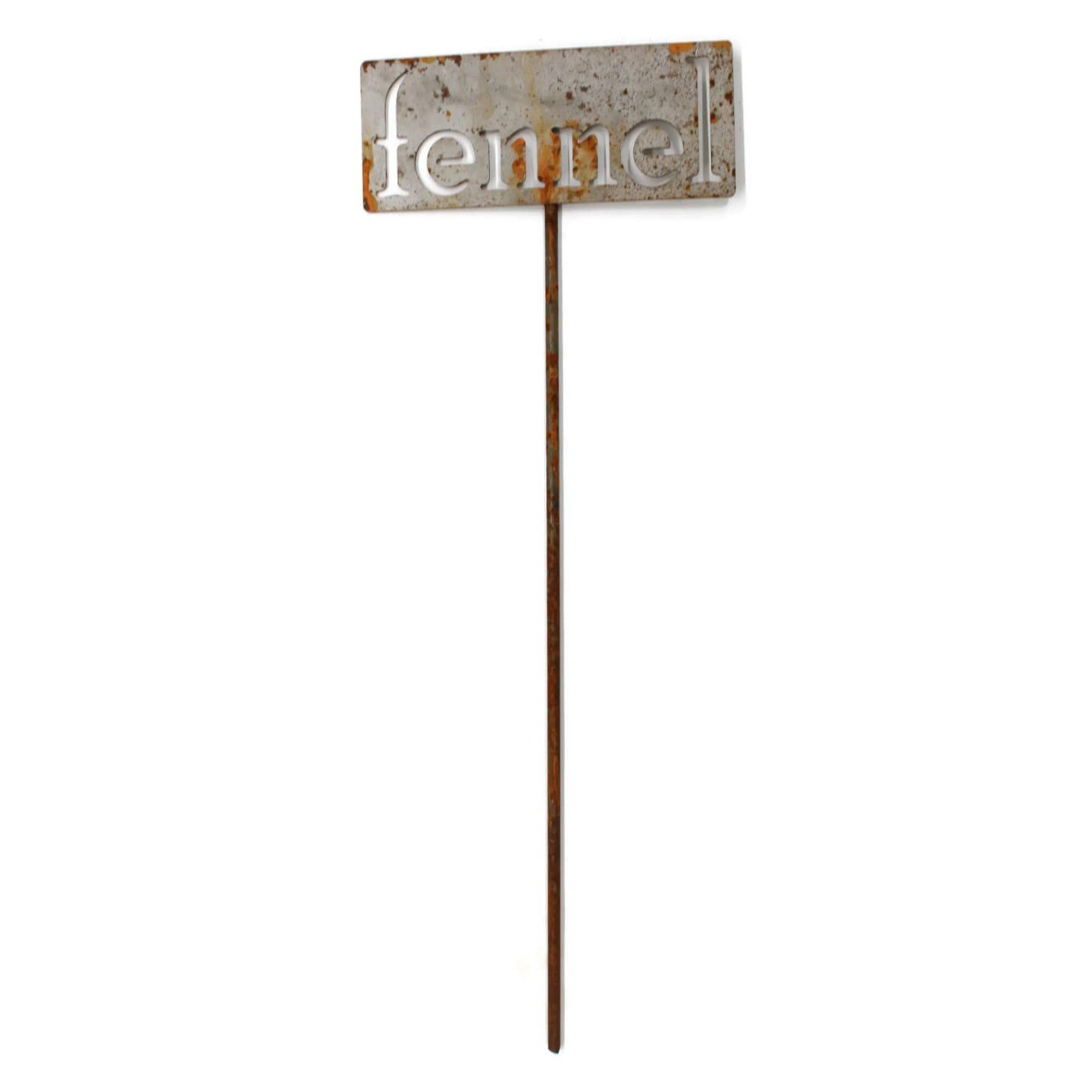 Classic Metal Garden Markers 19 Inches Tall (fennel, Naturally Rusted)-VerdiqueGarden
