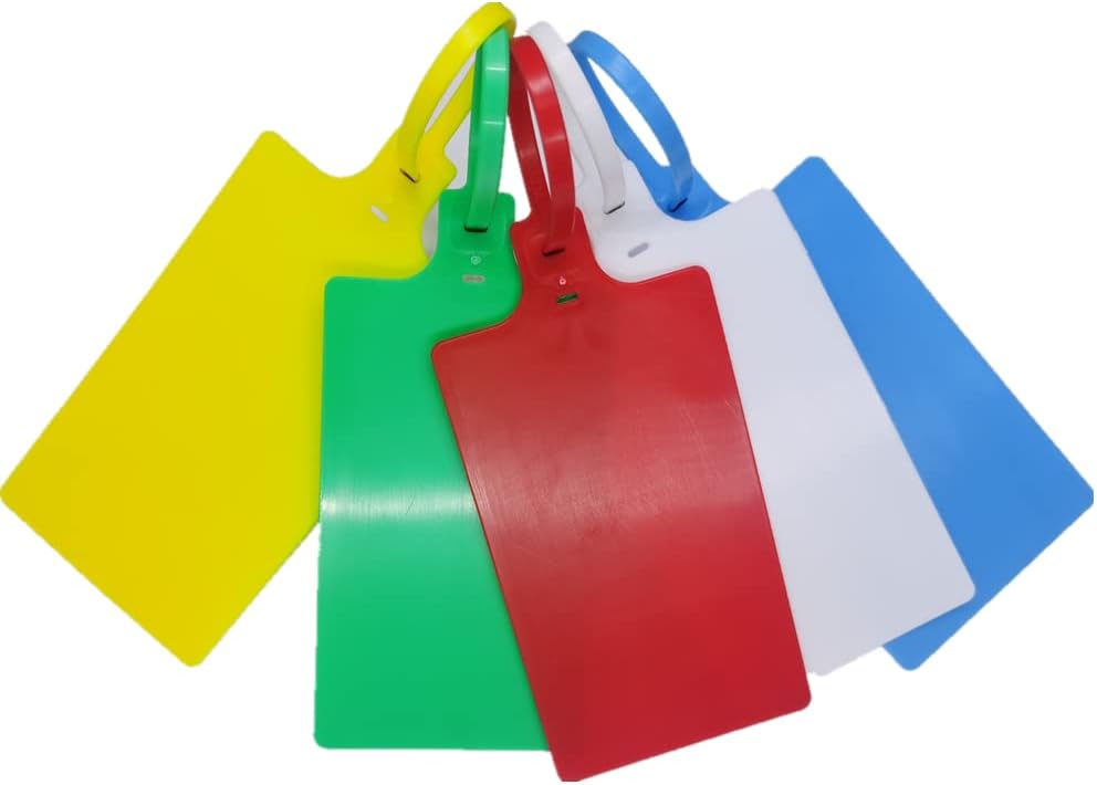 Plastic Seals Shipping Tags Logistics Use Big Sign Tie Large Label Tie, 255mm Total Length, Package of 100pcs (5 Colors Mixed)-VerdiqueGarden