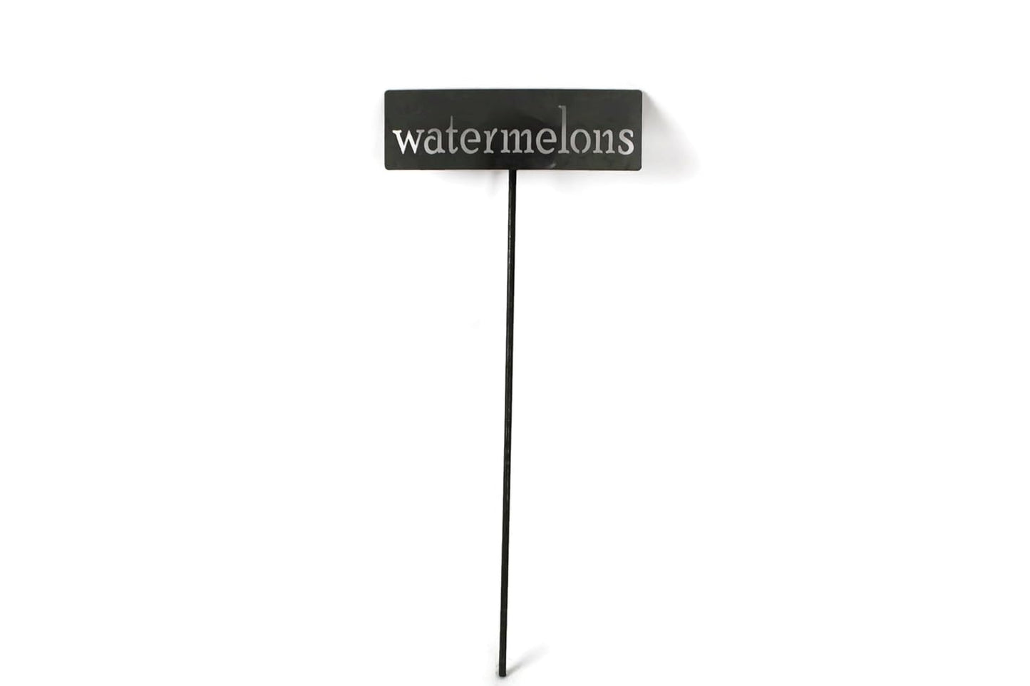 Classic Metal Garden Markers 19 Inches Tall (watermelons, Raw, Unfinished Steel (will rust with time))-VerdiqueGarden