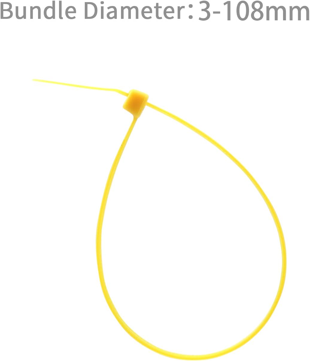 XINGO 100PCS Cable Zip Ties Heavy Duty, Premium Nylon Plastic Wire Ties with 50 Pounds Tensile Strength, Self-Locking Black Nylon Zip Ties for Indoor and Outdoor (16 inch, Yellow)-VerdiqueGarden