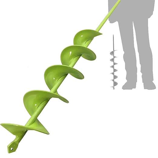 TCBWFY 3x24 Inch Auger Drill Bit for Planting,Easy Planter Garden Auger for Bulbs, Bedding Plants & Post Holes - Compatible with 3/8" Hex Drive-VerdiqueGarden