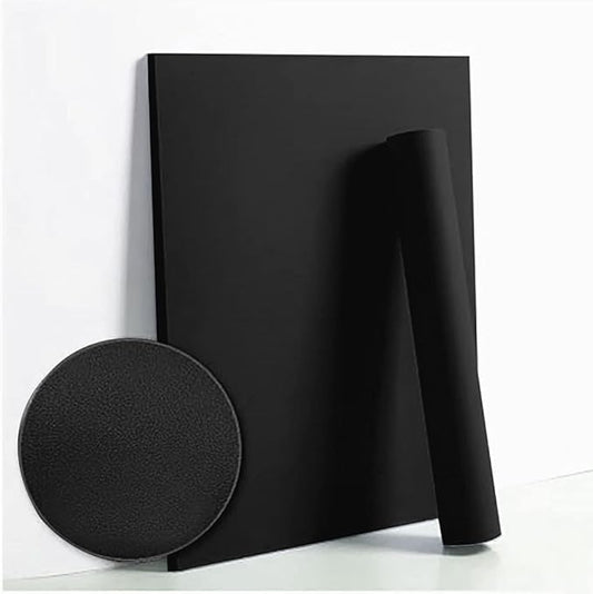 Dimoon 78.7''x17.7'' Black Peel and Stick Wallpaper Contact Paper Modern Self Adhesive Wall Paper Removable Renter Friendly Textured Solid Color Shelf Cabinet Vinyl Roll (78.7''x17.7'',Black)-VerdiqueGarden