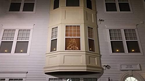 DRomance 9" Flameless Window Taper Candles Battery Operated with 8-Key Remote and Timer, 8 Pack White Christmas Holdiay Window Candles with Gold Holders, Suction Cups and AA Batteries Included-VerdiqueGarden