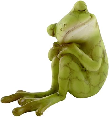 Top Collection Miniature Fairy Garden and Terrarium Statue, Frog Resting-VerdiqueGarden