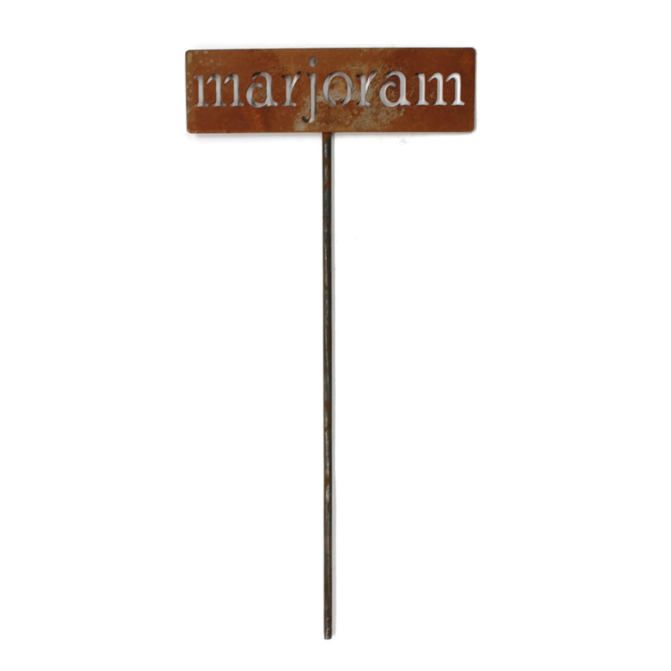 Classic Metal Garden Markers 19 Inches Tall (marjoram, Naturally Rusted)-VerdiqueGarden