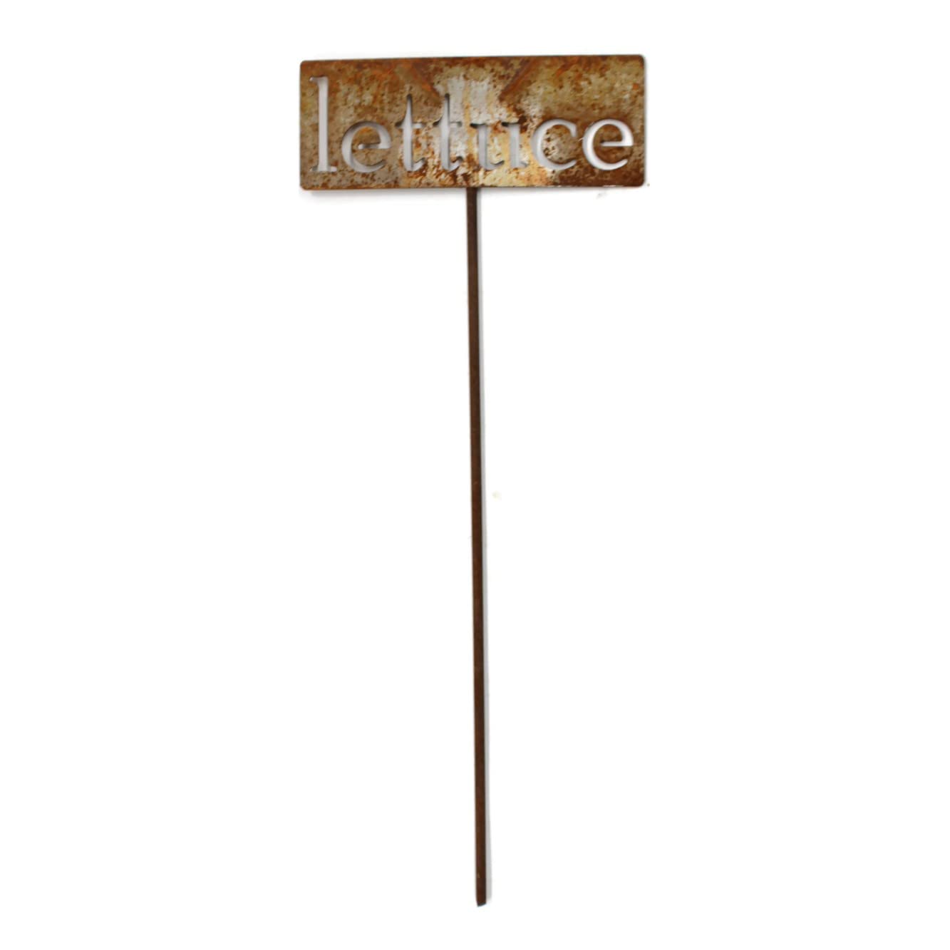 Classic Metal Garden Markers 19 Inches Tall (lettuce, Naturally Rusted)-VerdiqueGarden