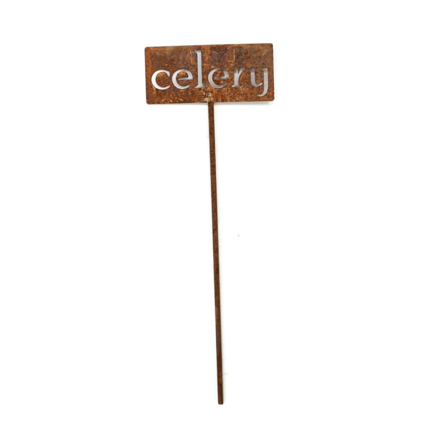 Classic Metal Garden Markers 19 Inches Tall (celery, Naturally Rusted)-VerdiqueGarden