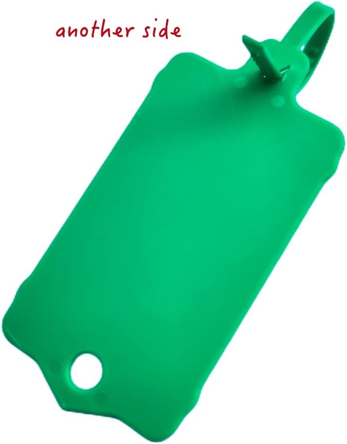 100pcs Reusable Blank Plastic Tags Ties Key Tags 1.45"*2.48" Serrated Tension Sealing Strap with Large Label Plastic Tie Mark Label Waterproof Hang Sign Write on Tag (Green, 100pcs)-VerdiqueGarden