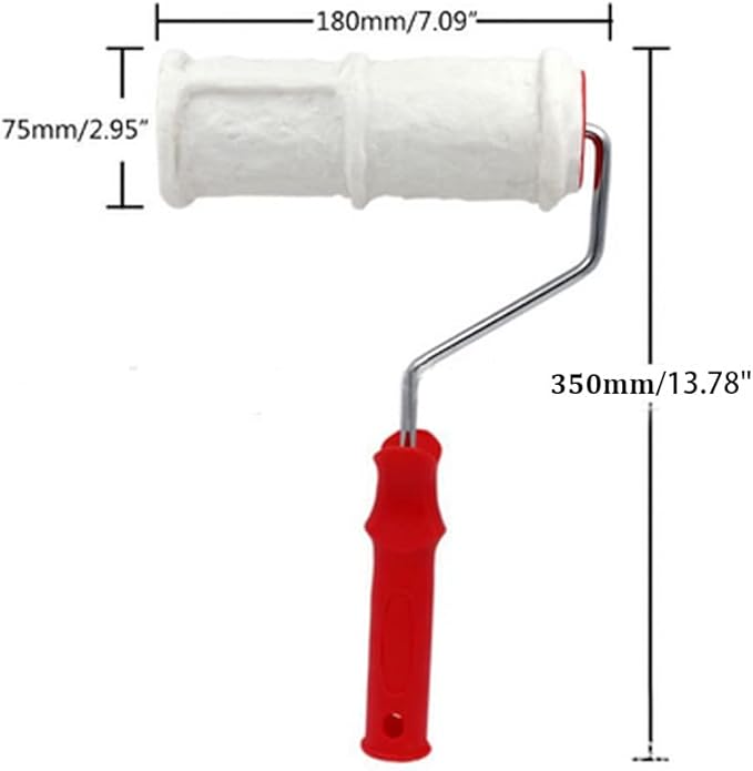 Tookie Embossed Paint Roller, 8 Inch Brick Embossing Roller for Wall Decoration, Art Brush Paint Roller Embossing Cylinder with Rubber Handle for Household DIY Paint Roller Art-VerdiqueGarden