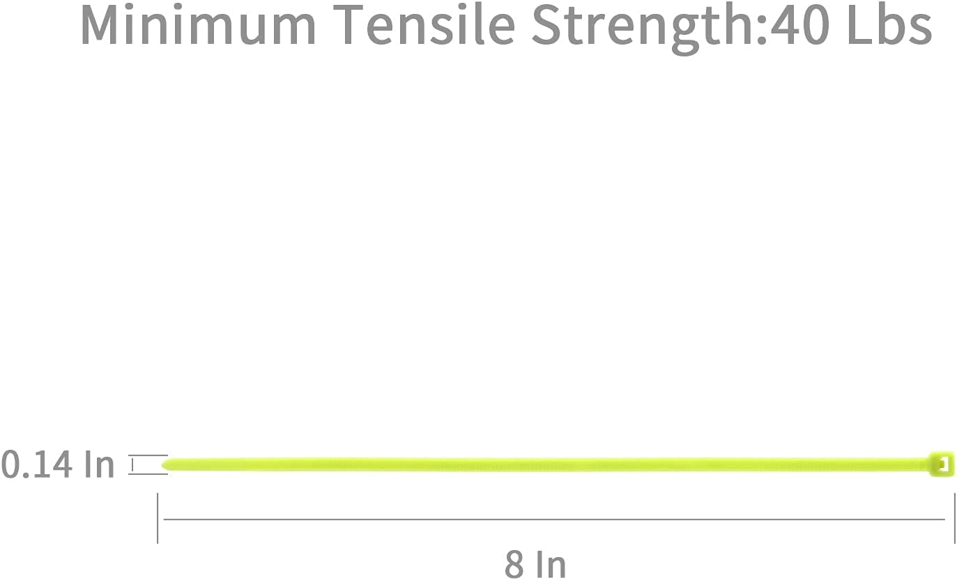 XINGO 8 Inch Cable Zip Ties (500 Pack), 40 Lbs Tensile Strength-Heavy Duty, Self-Locking Nylon Plastic Nylon Wire Ties for indoor and outdoor use(Apple Green)-VerdiqueGarden