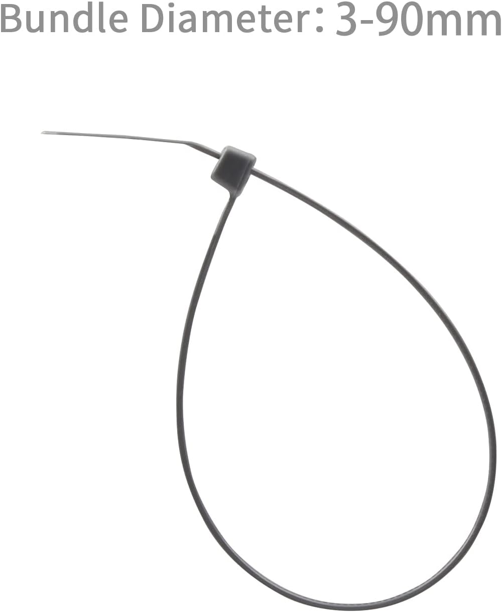 XINGO 100PCS Cable Zip Ties Heavy Duty, Premium Nylon Plastic Wire Ties with 50 Pounds Tensile Strength, Self-Locking Black Nylon Zip Ties for Indoor and Outdoor (14 inch, Silver)-VerdiqueGarden