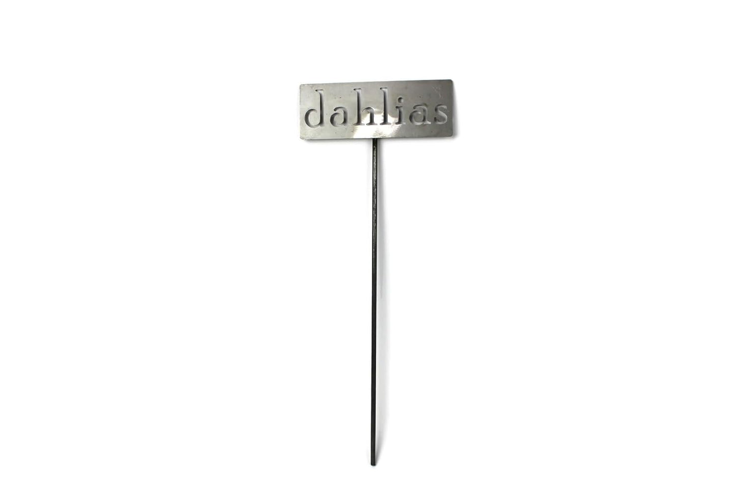 Classic Metal Garden Markers 19 Inches Tall (dahlias, Raw, Unfinished Steel (will rust with time))-VerdiqueGarden